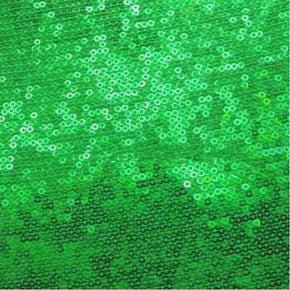  Kelly Green Flat Shiny 3mm Sequin on Polyester Mesh