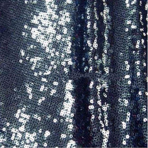 Charcoal Flat Shiny 3mm Sequin on Polyester Mesh