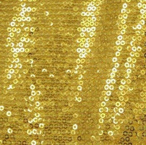  Gold/Yellow Flat Shiny 3mm Sequin on Polyester Mesh