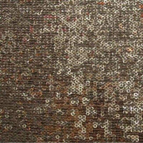  Light Drown Shiny Flat Shiny 3mm Sequin on Polyester Mesh