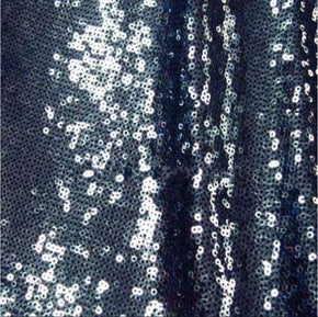  Navy Flat Shiny 3mm Sequin on Polyester Mesh