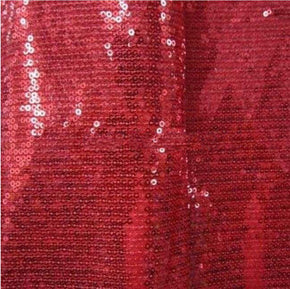  Red Flat Shiny 3mm Sequin on Polyester Mesh