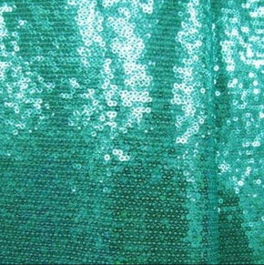  Turquoise Flat Shiny 3mm Sequin on Polyester Mesh