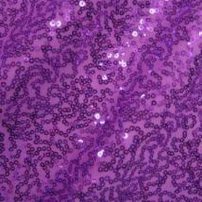  Purple Fancy Holographic Squiggle 3mm Sequins on Polyester Spandex