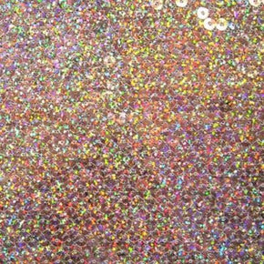  Pink Flat Holographic 5mm Sequins on Polyester Spandex