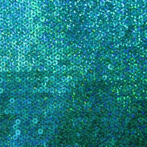  Turquoise Fancy 5mm Sequin on Polyester Spandex
