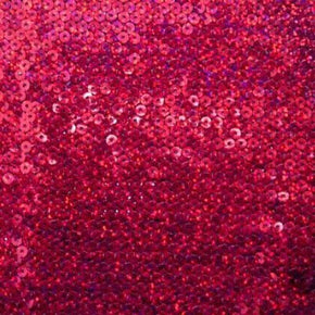  Wine Holographic 5mm Sequins on Polyester Spandex