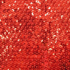 Red Holographic 5mm Sequins on Mesh