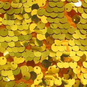  Gold Solid Colored 8mm Sequins on Polyester Spandex