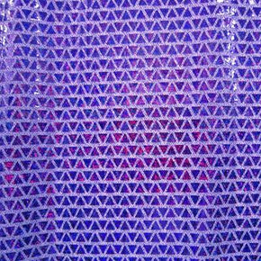  Purple Holographic Triangle Glued Sequin on American Knit