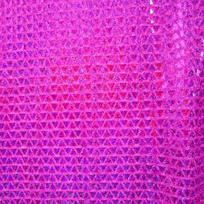  Fuchsia Holographic Triangle Glued Sequin on American Knit