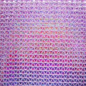  Lilac Holographic Triangle Glued Sequin on American Knit