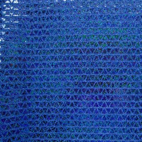  Royal Holographic Triangle Glued Sequin on American Knit