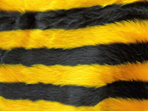  Yellow/Black Striped Faux Fur 