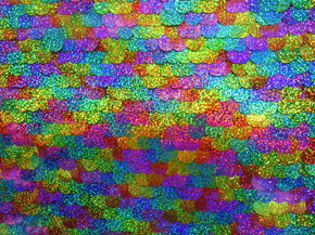 Multi-Colored Holographic 10mm Sequins on Polyester Mesh