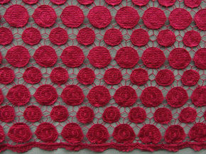  Red Fancy Crochet Lace
