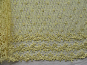  Yellow Fancy Crochet Lace