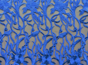  Royal Fancy Embroidery with Scalloped Sides on Polyester Mesh