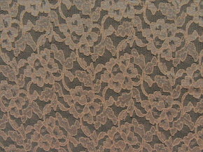  Peach Fancy Floral Lace on Nylon Spandex