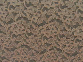  Peach Fancy Floral Lace on Nylon Spandex