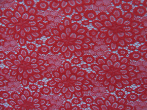  Red Fancy Floral Lace 