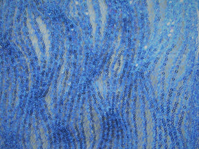  Royal Fancy Embroidery & 2mm Sequins on Polyester