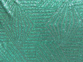 Turquoise Fancy Diamond & Lines 2mm Sequins on Mesh