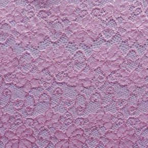  Pink Fancy Floral Lace on Nylon Spandex