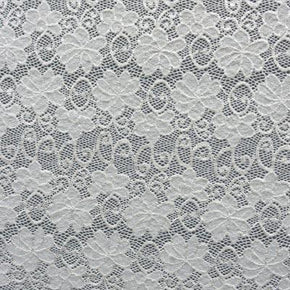  Ivory Fancy Floral Lace on Nylon Spandex