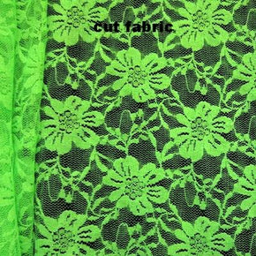  Neon/Green Fancy Floral Lace