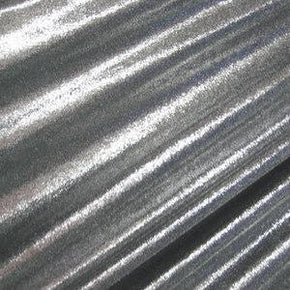  Silver/Black Shiny Metallic Slinky on Nylon Spandex