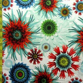 Multi-Colored Floral Scuba Knit on Polyester Spandex