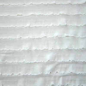  White Ruffle on Polyester Spandex