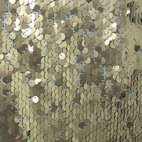  Taupe Clear 10mm Sequins on Mesh