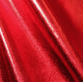  Red Solid Colored Metallic on Nylon Spandex