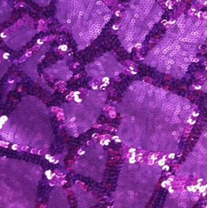  Purple Two-Tone Patch Sequin on Polyester Spandex
