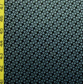 Army Green/Black Field of Flowers Print on Polyester Spandex