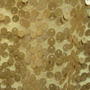  Gold/Ivory Fancy Sequin on Mesh