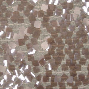  Brown Clear 10mm Sequins on Mesh