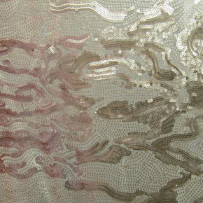  Light Pink Fancy Sequin on Polyester Spandex