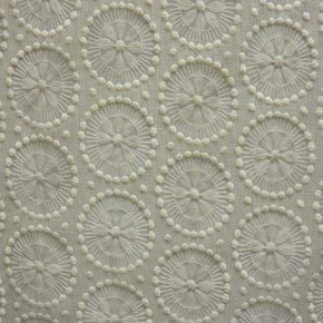  Ivory Circle Guipure Lace 
