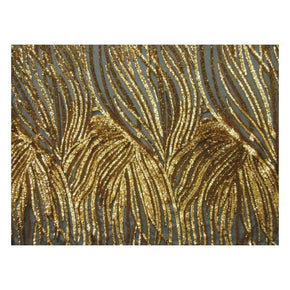  Dark Gold Wavy 2mm Sequins on Mesh