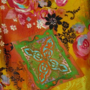Multi-Colored Floral Picnic Chiffon