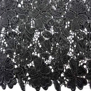  Black 3D Guipure Chemical Floral Lace 