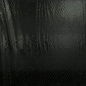  Black Anaconda Metallic Foil Print on Nylon Spandex
