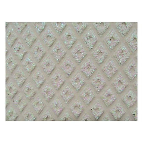  White/Pearl Fancy Glitter Sequins Diamond on Polyester Mesh