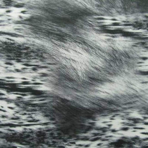  Black/White Animal Fur & Print Collage Print on Polyester Spandex