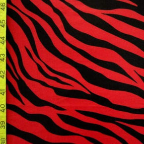  Black/Red Animal Print on Nylon Spandex