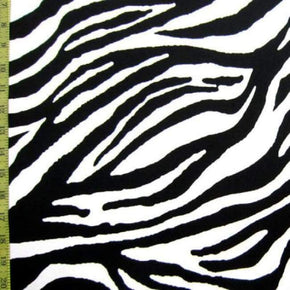  Black/White Zebra Print on Nylon Spandex