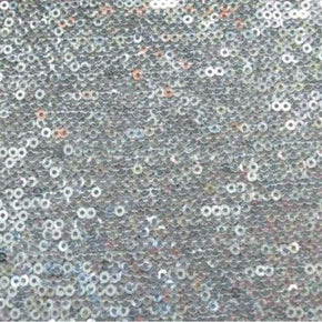  Silver Flat Shiny 3mm Sequin on Polyester Mesh